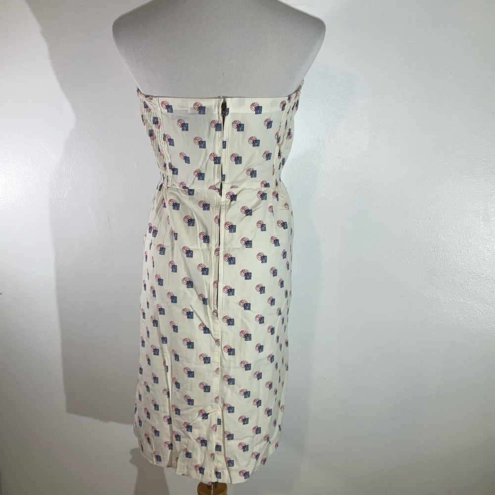 Anthropologie Cream Halter Sheath Midi Dress - Picture 3 of 14
